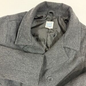 Old Navy Wool Blend Pea Coat Peacoat Double‎ Breasted Gray Girl Size Large 10-12